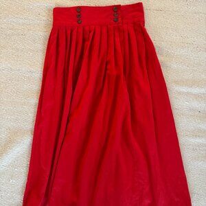 Vintage Cherry Red Worthington Skirt